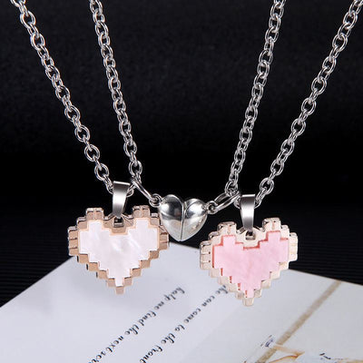 Collier Couple Coeur Tetris