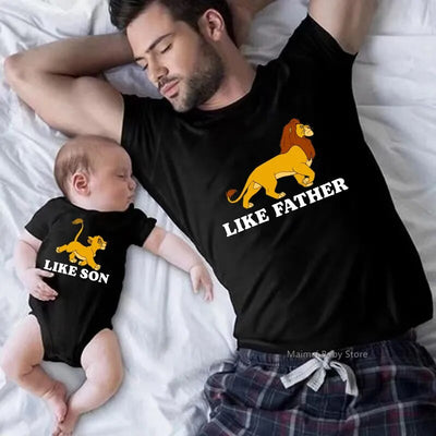 T Shirt Père Fils Roi Lion