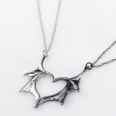 Collier Couple Coeur Dragon