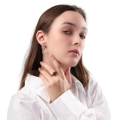 Bague Couple Coeur Rouge