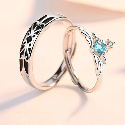 Bague Couple Pierre Bleue