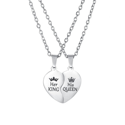 Collier Couple Coeur King Queen