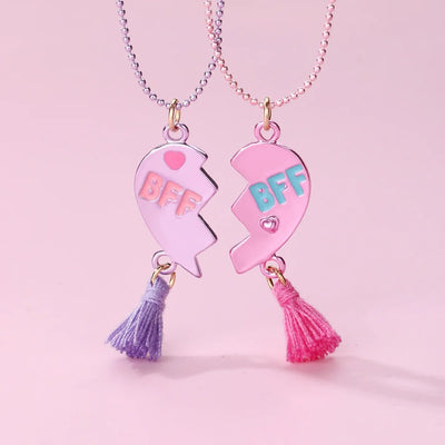 Collier Meilleure Amie BFF Rose