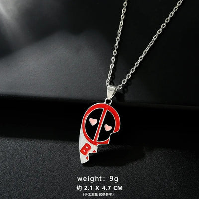 Collier Meilleure Amie Coeur Masque