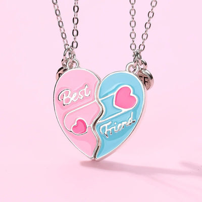 Collier Meilleure Amie Coeur Épingle