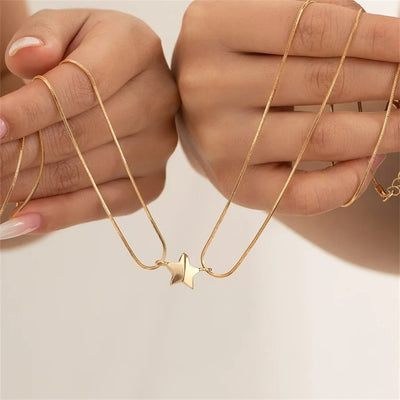 Collier Meilleure Amie Étoile Dorée