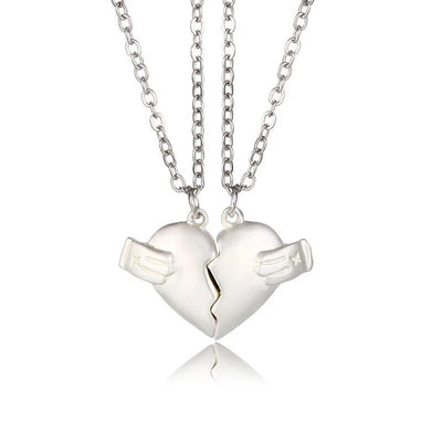 Collier Couple Mains Coeur