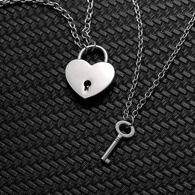 Collier Couple Coeur et Clé