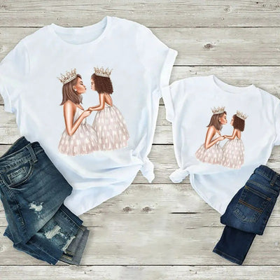 T Shirt Maman Fille Couronne Royale