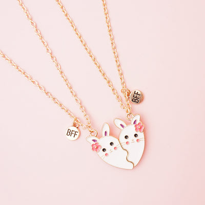 Collier Meilleures Amies Coeur Lapin