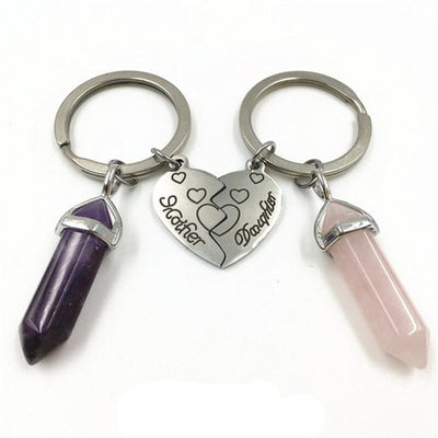 Porte Clé Mère Fille Cristal