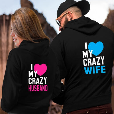 Sweat à Capuche Couple Crazy