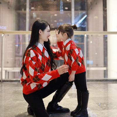 Pull Losange pour Mere Fille - MatchingMood