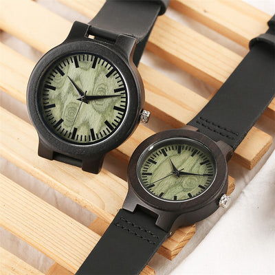 Montre Couple en Bois d'Ebène - MatchingMood