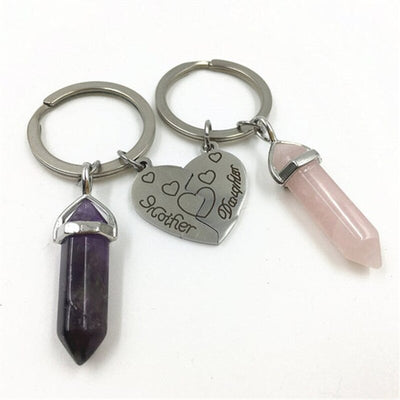 Porte Clé Mère Fille Cristal