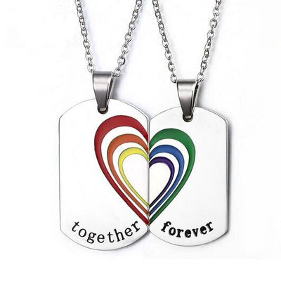 Collier Couple Arc en Ciel - MatchingMood