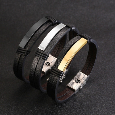 Bracelet d'Amitié Cuir Personnalisé Homme - MatchingMood
