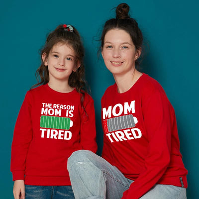 Pull Batterie pour Mere Fille