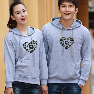 Sweat Couple Empreinte Chien