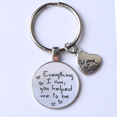 Porte Clé Mère Fille Rond et Coeur