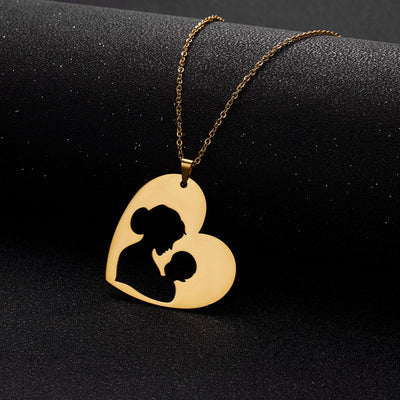 Collier Mère Fille Coeur Stylé