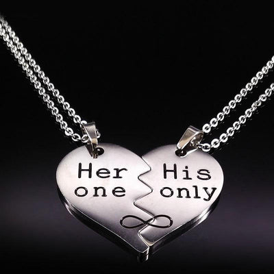 Collier Couple Coeur Séparable