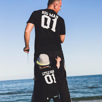 T Shirt Big Man Little Man Père et Fils