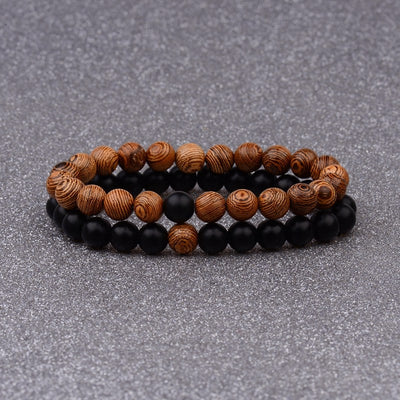 Bracelet à Deux en Bois