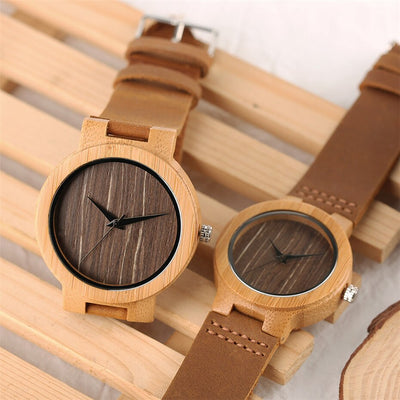 Montre en Bamboo pour Couple