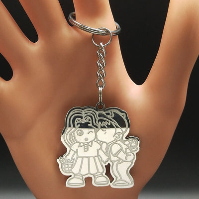 Porte Clé Couple Argent