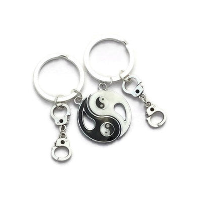 Porte Clé Symbole Amitié Yin Yang Menottes