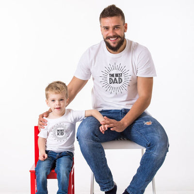 T Shirt Best Dad Best Kid pour Papa Fils
