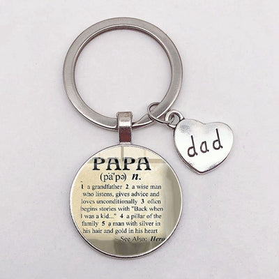 Porte-Clé Père Fils Citation Coeur