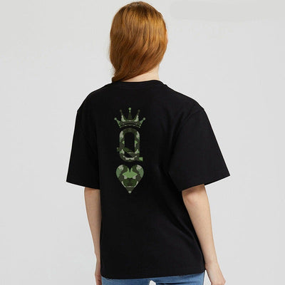 T Shirt Couple King Queen Camouflage