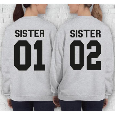 Pull Meilleures Amies pour 2 gris - Matchingmood