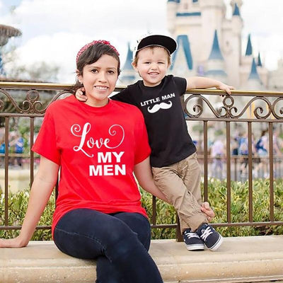 T Shirt Famille Moustache Mere Fils