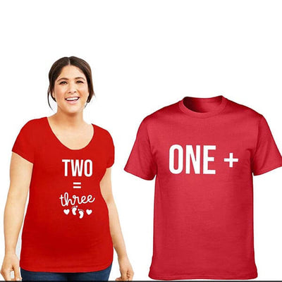 T Shirt Annonce Grossesse Couple Rouge
