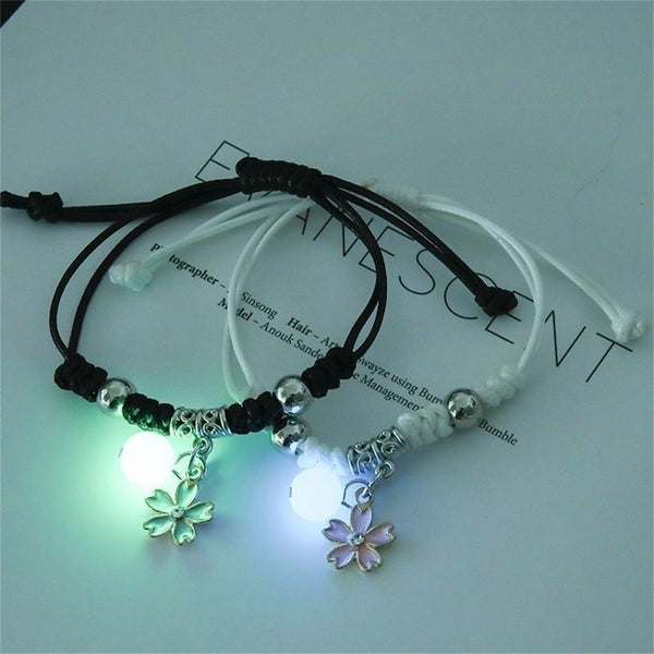 Bracelet Couple Fluo Fleurs