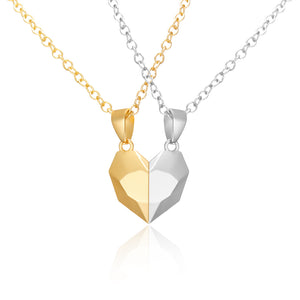 Collier Couple Coeur Bicolore