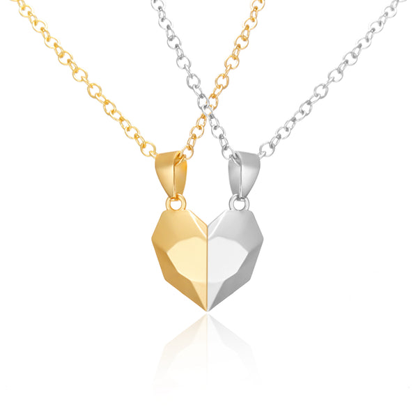 Collier Couple Coeur Bicolore