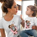 T Shirt Mère Fille Câlin