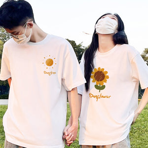 T Shirt Couple Tournesol