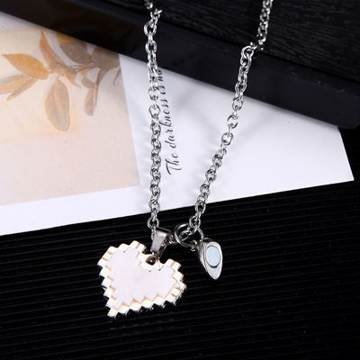 Collier Couple Coeur Tetris