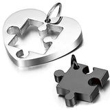 Collier Couple Coeur Puzzle Séparable
