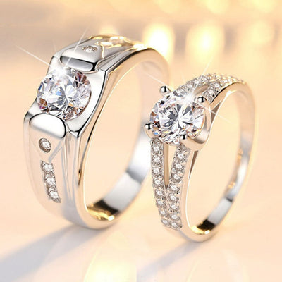 Bague Promesse Couple Stylé
