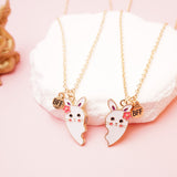 Collier Meilleures Amies Coeur Lapin