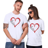 Tee Shirt Couple Coeur Love