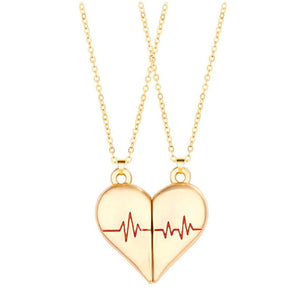 Collier Couple Battement de Coeur
