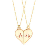 Collier Couple Battement de Coeur