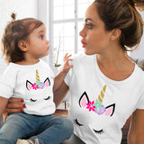 T Shirt Maman Fille Licorne